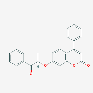 7-[(1-oxo-1-phenylpropan-2-yl)oxy]-4-phenyl-2H-chromen-2-one