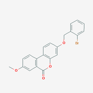 molecular formula C21H15BrO4 B11154945 3-[(2-bromobenzyl)oxy]-8-methoxy-6H-benzo[c]chromen-6-one 