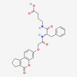 molecular formula C27H28N2O7 B11154973 4-[(N-{[(4-oxo-1,2,3,4-tetrahydrocyclopenta[c]chromen-7-yl)oxy]acetyl}-L-phenylalanyl)amino]butanoic acid 