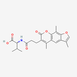 molecular formula C22H25NO6 B11154988 N-[3-(3,5,9-trimethyl-7-oxo-7H-furo[3,2-g]chromen-6-yl)propanoyl]-D-valine 