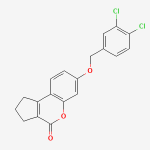 7-(3,4-Dichloro-benzyloxy)-2,3-dihydro-1H-cyclopenta(C)chromen-4-one