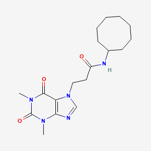 N-cyclooctyl-3-(1,3-dimethyl-2,6-dioxo-1,2,3,6-tetrahydro-7H-purin-7-yl)propanamide