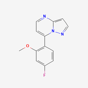 molecular formula C13H10FN3O B11155014 7-(4-Fluoro-2-methoxyphenyl)pyrazolo[1,5-a]pyrimidine 