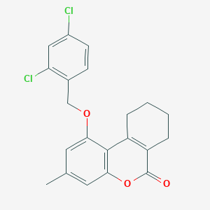 1-[(2,4-dichlorobenzyl)oxy]-3-methyl-7,8,9,10-tetrahydro-6H-benzo[c]chromen-6-one