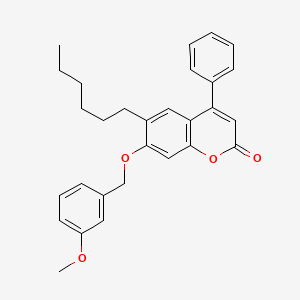 6-hexyl-7-[(3-methoxybenzyl)oxy]-4-phenyl-2H-chromen-2-one