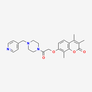 molecular formula C24H27N3O4 B11155065 3,4,8-trimethyl-7-{2-oxo-2-[4-(4-pyridinylmethyl)-1-piperazinyl]ethoxy}-2H-chromen-2-one 