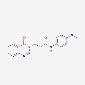 N-[4-(dimethylamino)phenyl]-3-(4-oxo-1,2,3-benzotriazin-3(4H)-yl)propanamide