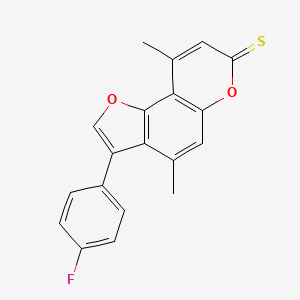 3-(4-fluorophenyl)-4,9-dimethyl-7H-furo[2,3-f]chromene-7-thione