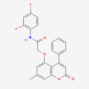 N-(2,4-difluorophenyl)-2-[(7-methyl-2-oxo-4-phenyl-2H-chromen-5-yl)oxy]acetamide