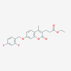 ethyl 3-{7-[(2,4-difluorobenzyl)oxy]-4-methyl-2-oxo-2H-chromen-3-yl}propanoate