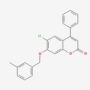 6-chloro-7-[(3-methylbenzyl)oxy]-4-phenyl-2H-chromen-2-one