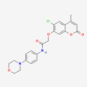 2-[(6-chloro-4-methyl-2-oxo-2H-chromen-7-yl)oxy]-N-[4-(morpholin-4-yl)phenyl]acetamide