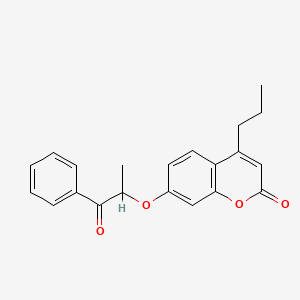 7-[(1-oxo-1-phenylpropan-2-yl)oxy]-4-propyl-2H-chromen-2-one