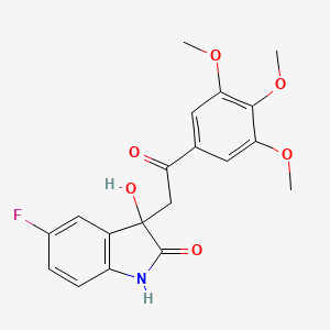 5-fluoro-3-hydroxy-3-[2-oxo-2-(3,4,5-trimethoxyphenyl)ethyl]-1,3-dihydro-2H-indol-2-one