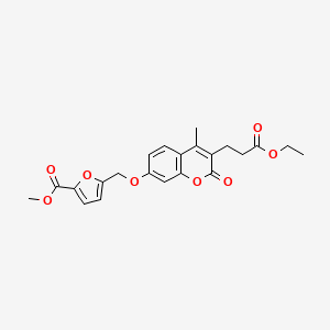 methyl 5-({[3-(3-ethoxy-3-oxopropyl)-4-methyl-2-oxo-2H-chromen-7-yl]oxy}methyl)furan-2-carboxylate