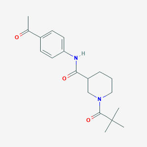 molecular formula C19H26N2O3 B11155227 N-(4-acetylphenyl)-1-(2,2-dimethylpropanoyl)piperidine-3-carboxamide 