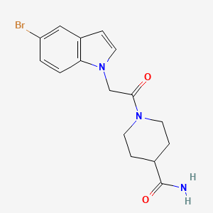 1-[(5-bromo-1H-indol-1-yl)acetyl]piperidine-4-carboxamide