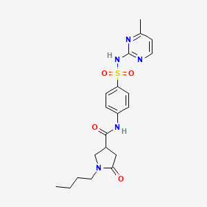 1-butyl-N-{4-[(4-methylpyrimidin-2-yl)sulfamoyl]phenyl}-5-oxopyrrolidine-3-carboxamide