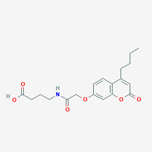 molecular formula C19H23NO6 B11155252 4-({[(4-butyl-2-oxo-2H-chromen-7-yl)oxy]acetyl}amino)butanoic acid 