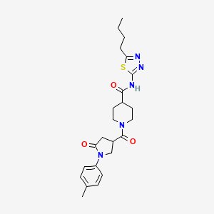 N-(5-butyl-1,3,4-thiadiazol-2-yl)-1-{[1-(4-methylphenyl)-5-oxopyrrolidin-3-yl]carbonyl}piperidine-4-carboxamide