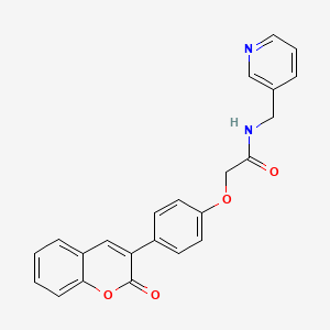 2-[4-(2-oxo-2H-chromen-3-yl)phenoxy]-N-(pyridin-3-ylmethyl)acetamide