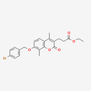 ethyl 3-{7-[(4-bromobenzyl)oxy]-4,8-dimethyl-2-oxo-2H-chromen-3-yl}propanoate