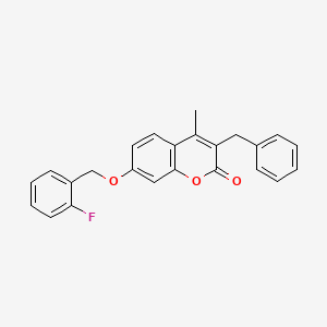 3-benzyl-7-[(2-fluorobenzyl)oxy]-4-methyl-2H-chromen-2-one