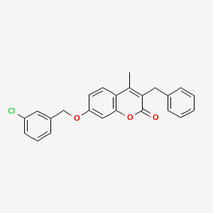 3-benzyl-7-[(3-chlorobenzyl)oxy]-4-methyl-2H-chromen-2-one