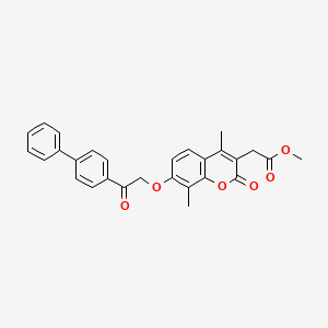 methyl {7-[2-(biphenyl-4-yl)-2-oxoethoxy]-4,8-dimethyl-2-oxo-2H-chromen-3-yl}acetate