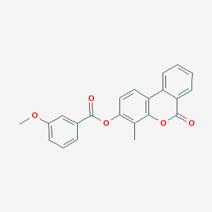 molecular formula C22H16O5 B11155335 4-methyl-6-oxo-6H-benzo[c]chromen-3-yl 3-methoxybenzoate 