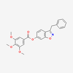 molecular formula C24H21NO6 B11155336 3-Benzyl-1,2-benzoxazol-6-yl 3,4,5-trimethoxybenzoate 