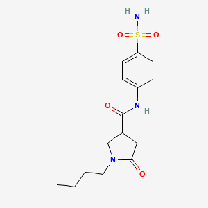 molecular formula C15H21N3O4S B11155348 1-butyl-5-oxo-N-(4-sulfamoylphenyl)pyrrolidine-3-carboxamide 