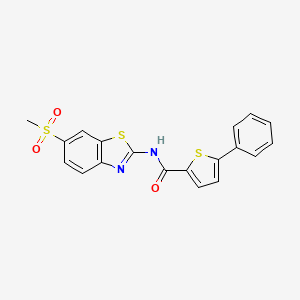 N-[6-(methylsulfonyl)-1,3-benzothiazol-2-yl]-5-phenyl-2-thiophenecarboxamide