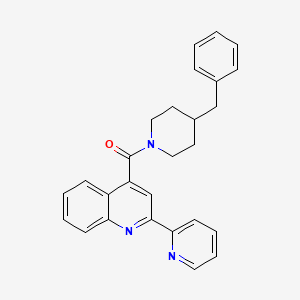 molecular formula C27H25N3O B11155357 (4-Benzylpiperidino)[2-(2-pyridyl)-4-quinolyl]methanone 