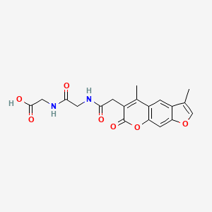 molecular formula C19H18N2O7 B11155361 N-[(3,5-dimethyl-7-oxo-7H-furo[3,2-g]chromen-6-yl)acetyl]glycylglycine 