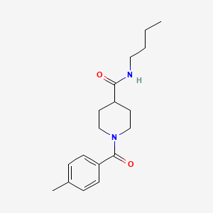 N-butyl-1-[(4-methylphenyl)carbonyl]piperidine-4-carboxamide