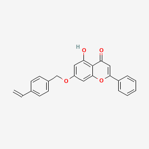 molecular formula C24H18O4 B11155411 5-hydroxy-2-phenyl-7-[(4-vinylbenzyl)oxy]-4H-chromen-4-one 