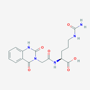 N~5~-carbamoyl-N~2~-[(2,4-dioxo-1,4-dihydroquinazolin-3(2H)-yl)acetyl]-L-ornithine