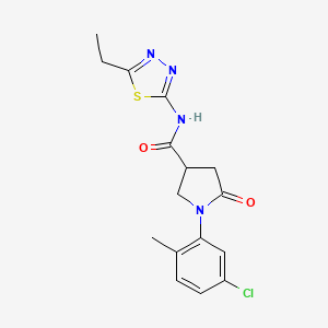 1-(5-chloro-2-methylphenyl)-N-(5-ethyl-1,3,4-thiadiazol-2-yl)-5-oxopyrrolidine-3-carboxamide