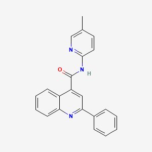 molecular formula C22H17N3O B11155471 N-(5-methylpyridin-2-yl)-2-phenylquinoline-4-carboxamide 