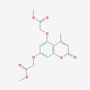 molecular formula C16H16O8 B11155478 methyl {[5-(2-methoxy-2-oxoethoxy)-4-methyl-2-oxo-2H-chromen-7-yl]oxy}acetate 