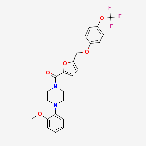 1-(2-Methoxyphenyl)-4-(5-{[4-(trifluoromethoxy)phenoxy]methyl}-2-furoyl)piperazine