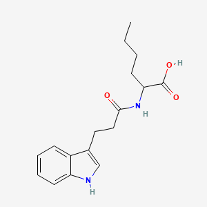 molecular formula C17H22N2O3 B11155486 N-[3-(1H-indol-3-yl)propanoyl]norleucine 