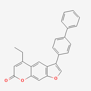 molecular formula C25H18O3 B11155488 3-(biphenyl-4-yl)-5-ethyl-7H-furo[3,2-g]chromen-7-one 