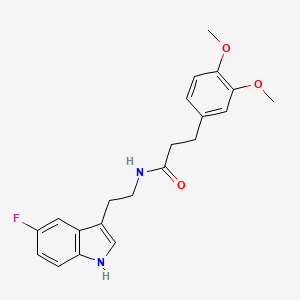 molecular formula C21H23FN2O3 B11155505 3-(3,4-dimethoxyphenyl)-N-[2-(5-fluoro-1H-indol-3-yl)ethyl]propanamide 