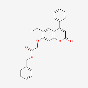 benzyl [(6-ethyl-2-oxo-4-phenyl-2H-chromen-7-yl)oxy]acetate