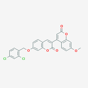 molecular formula C26H16Cl2O6 B11155535 7-[(2,4-dichlorobenzyl)oxy]-3-(7-methoxy-2-oxo-2H-chromen-4-yl)-2H-chromen-2-one 