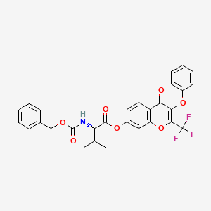 molecular formula C29H24F3NO7 B11155544 4-Oxo-3-phenoxy-2-(trifluoromethyl)-4H-chromen-7-YL (2S)-2-{[(benzyloxy)carbonyl]amino}-3-methylbutanoate 