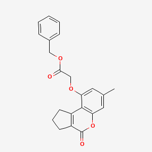 Benzyl [(7-methyl-4-oxo-1,2,3,4-tetrahydrocyclopenta[c]chromen-9-yl)oxy]acetate