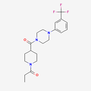 1-[4-({4-[3-(Trifluoromethyl)phenyl]piperazin-1-yl}carbonyl)piperidin-1-yl]propan-1-one